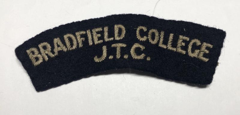 BRADFIELD COLLEGE /JTC WW2 era cloth shoulder tile