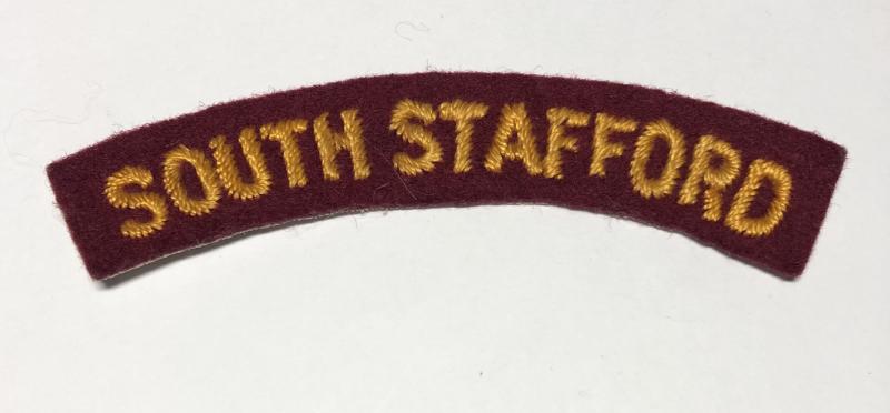 SOUTH STAFFORD Regiment TA Bns. post 1952 shoulder title.
