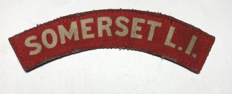 SOMERSET L.I. WW2 printed shoulder title.