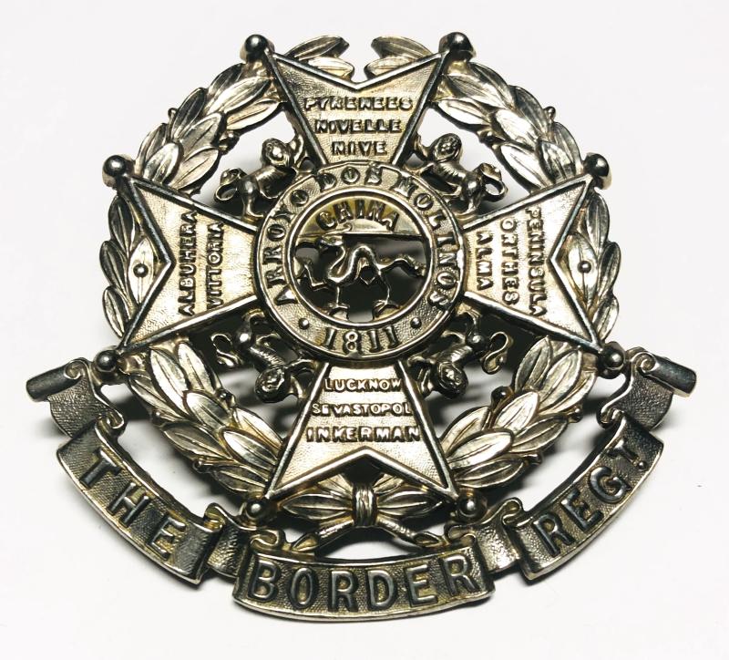 Border Regiment second pattern post 1884 helmet plate centre.