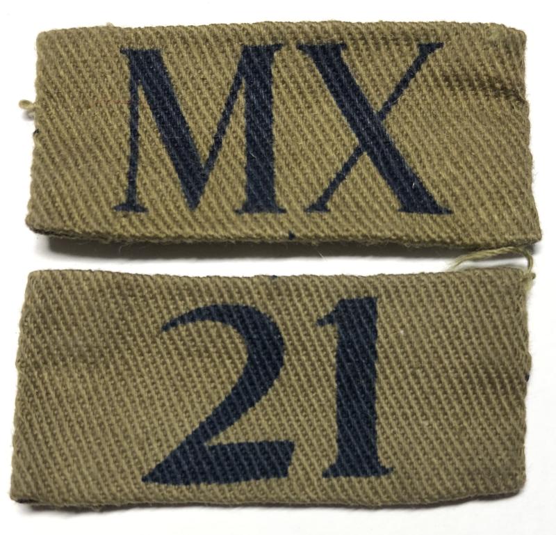 MX / 21 (Barnet) Home Guard WW2 designation