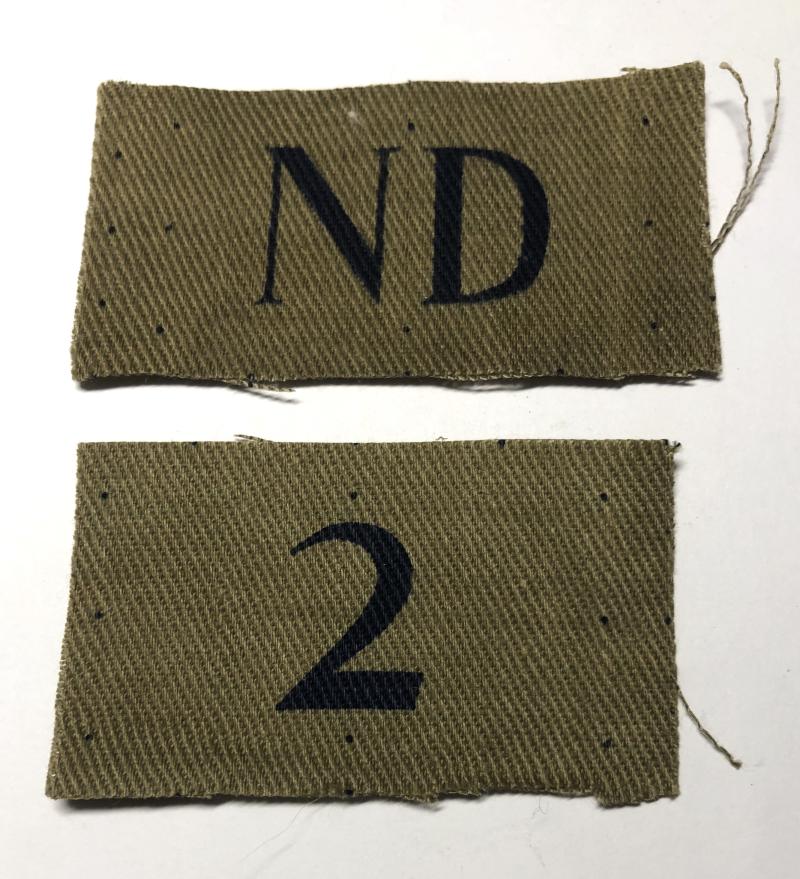 ND / 2 Alnwick B. Northunberland Home Guard WW2 designation.