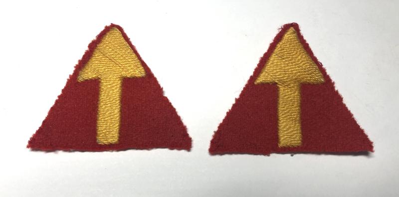 17th Infantry Brigade pair of embroidered formation signs c1949.