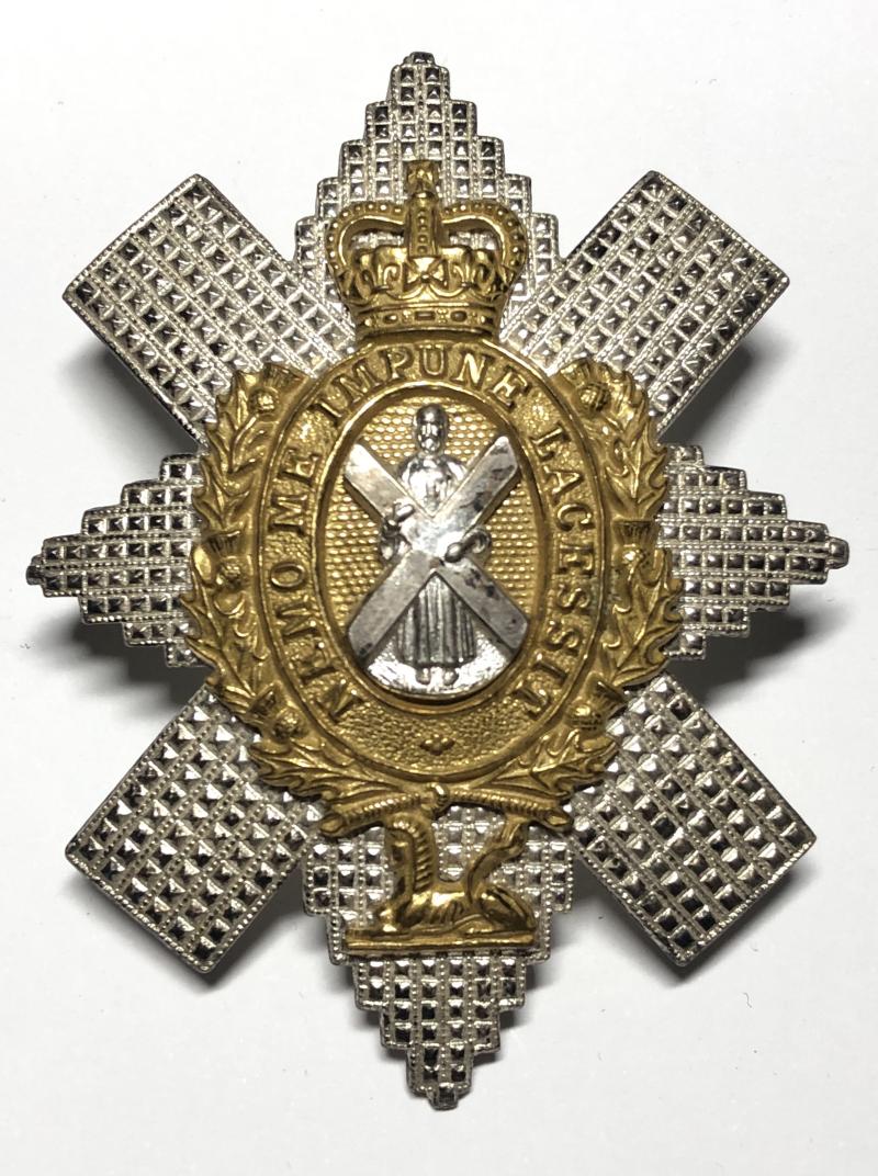 Scottish Black Watch Royal Highlanders post 1953 Officer’s glengarry badge