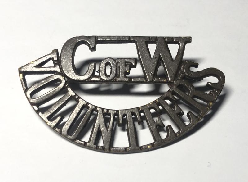 C OF W / VOLUNTEERS WW1 City of Westminster Vols. VTC shoulder title