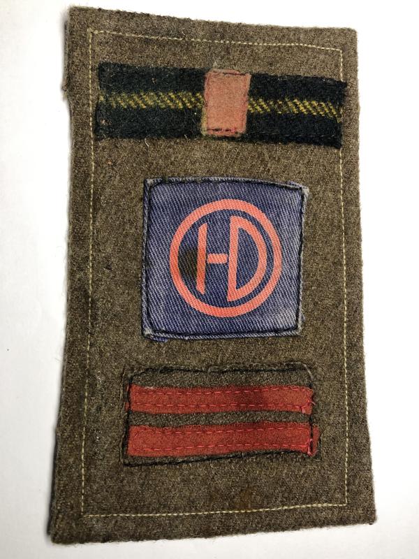 1st Bn Gordon Highlanders, 2nd Bde, 51st Highland Din WW2 combination formation sign,