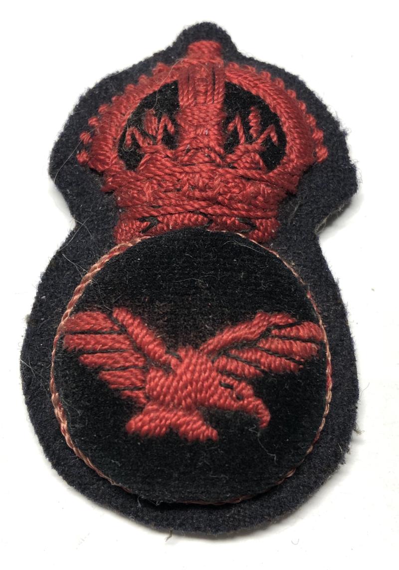 Royal Air Force WW1 RAF 1st pattern embroidered cap badge circa 1918.