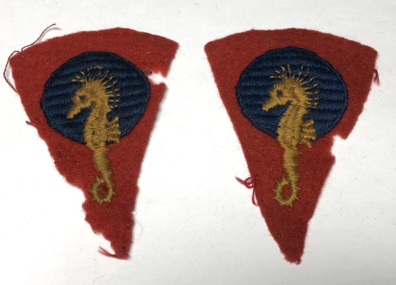 Royal Marines Training Centre WW2 pair of formation signs
