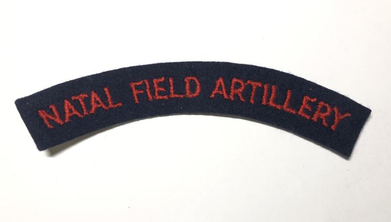 NATAL FIELD ARTILLERY South African shoulder title