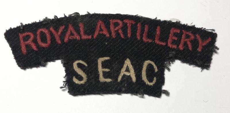 ROYAL ARTILLERY SEAC shoulder title c. 1945.