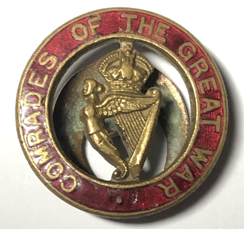 Irish Comrades of The Great War WW1 era lapel badge.