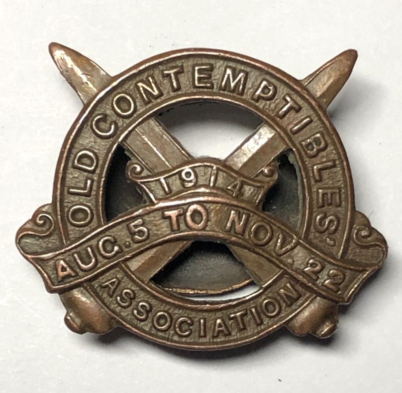 Old Contemptibles Association 1914 Aug 5 To Nov 22 chums badge.
