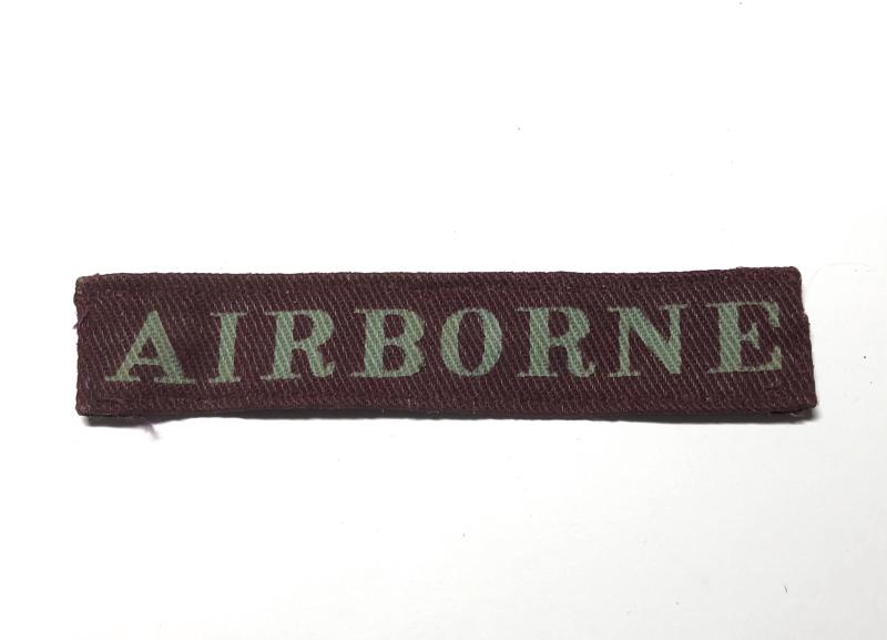 AIRBORNE WW2 printed cloth arm strip c. 1942-44.