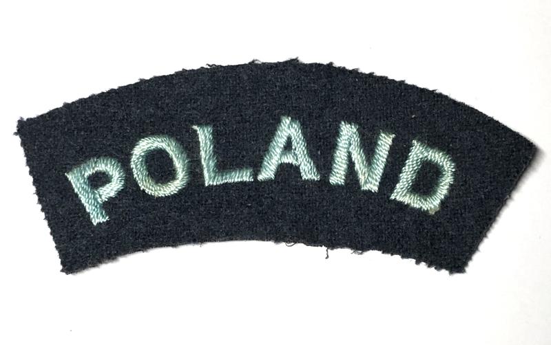 POLAND WW2 RAF Polish Officer's nationality shoulder title.