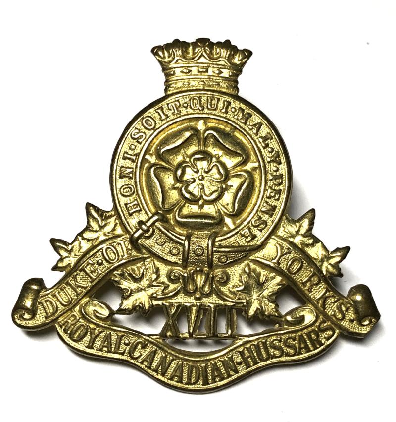 17th Duke of York's Royal Canadian Hussars WW2 cap badge