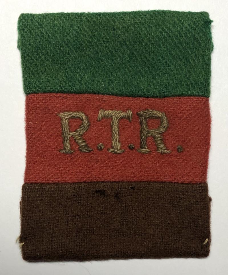 Royal Tank Regiment WW2 cloth pagri flash.
