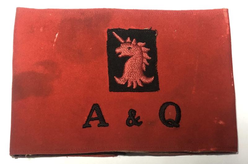WW1 50th (Northumbrian) Division A & Q Staff armlet.