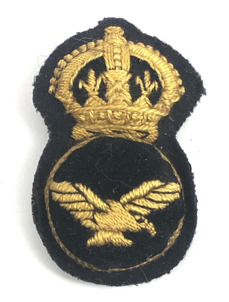 Royal Air Force WW1 RAF 1st pattern NCO embroidered cap badge circa 1918.