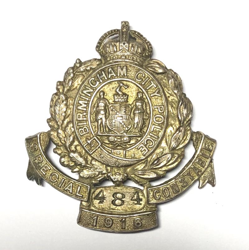 Birmingham City Police WW1 1916 Special Constable police badge.