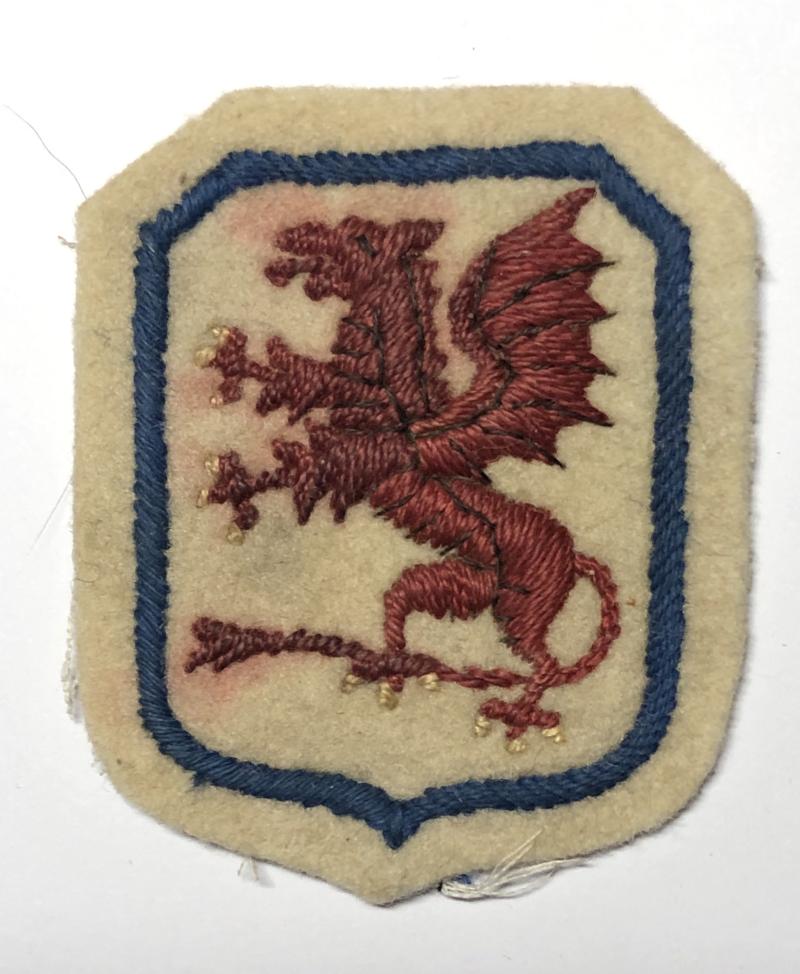 7th Polish Infantry Division WW2 embroidered formation sign badge c. 1944-45.