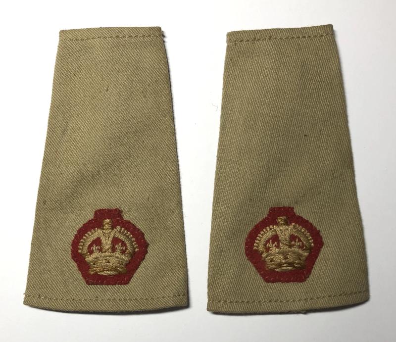 WW2 Major's pair of rank slides.