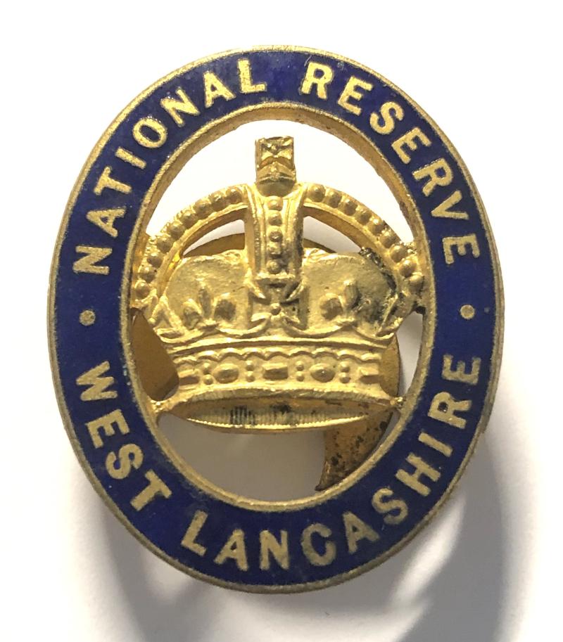 WW1 National Reserve West Lancashire home front badge