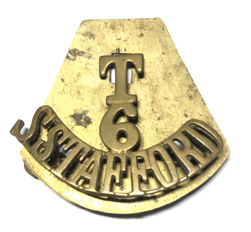 T / 6 / S.STAFFORD (Wolverhampton Bn) WW1 shoulder title.