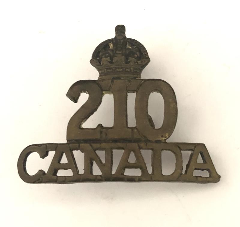 210th (Frontiersmen of Western Canada) Bn. WW1 CEF title.