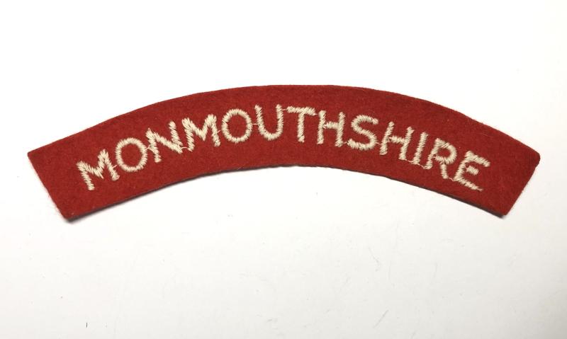 MONMOUTHSHIRE WW2 Welsh shoulder title.