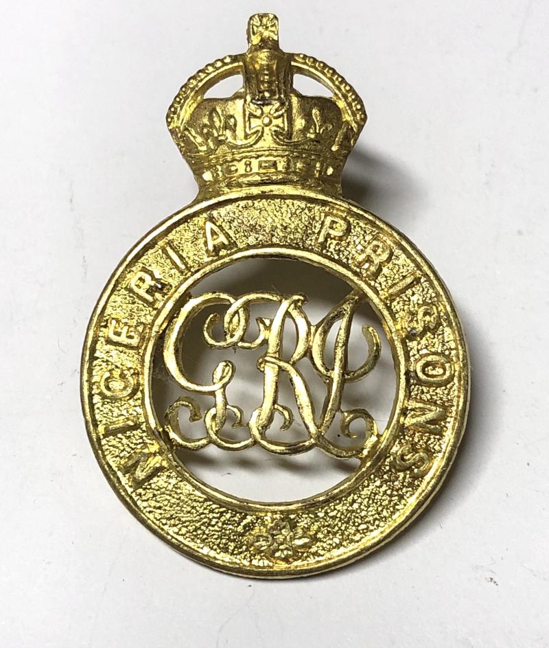 Nigeria Prisons GVIR cap badge c. 1937-52.