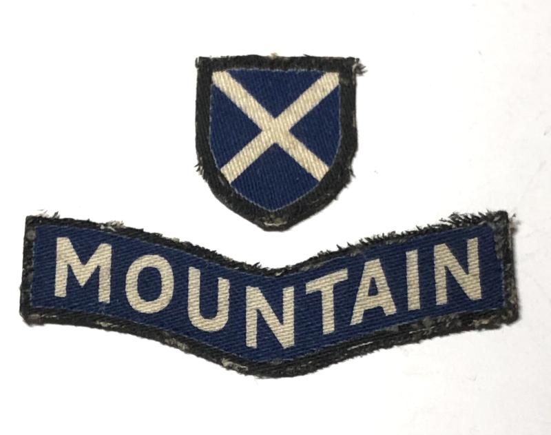 52nd Mountain Division WW2 two part printed formation sign.