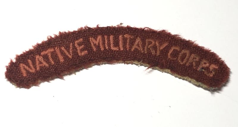 NATIVE MILITARY CORPS WW2 South African shoulder title.