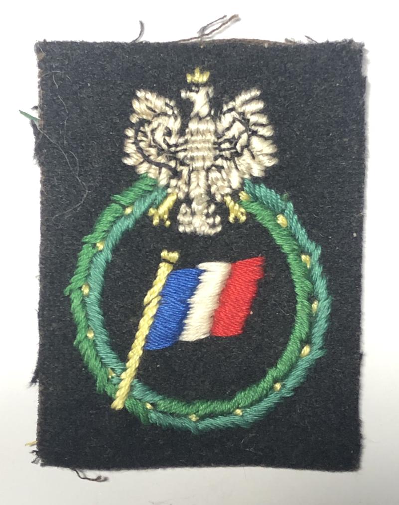 WW2 Polish Navy Volunteers from France cloth badge / formation sign.