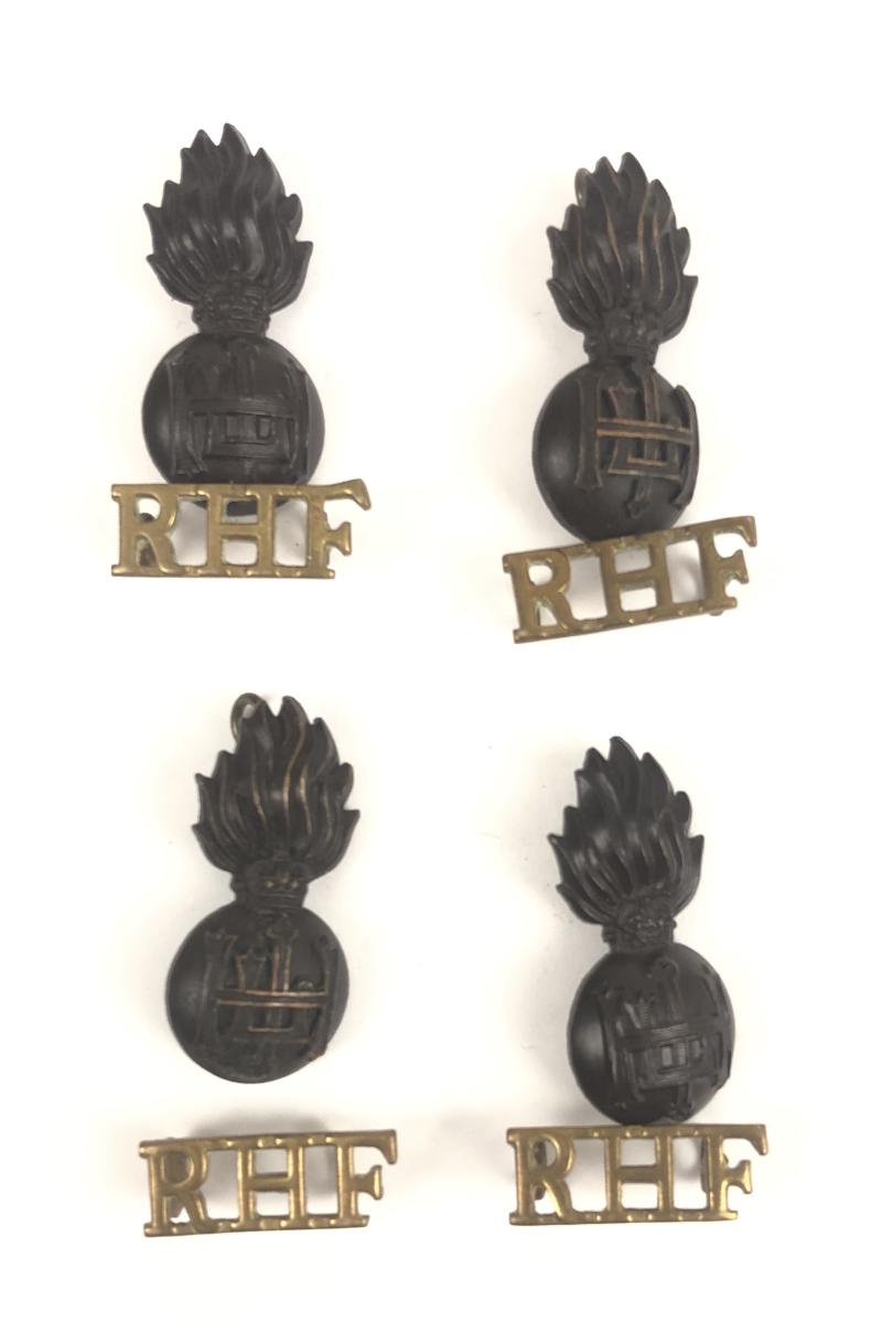 Royal Highland Fusiliers post 1959 Officer's collar badges & titles.