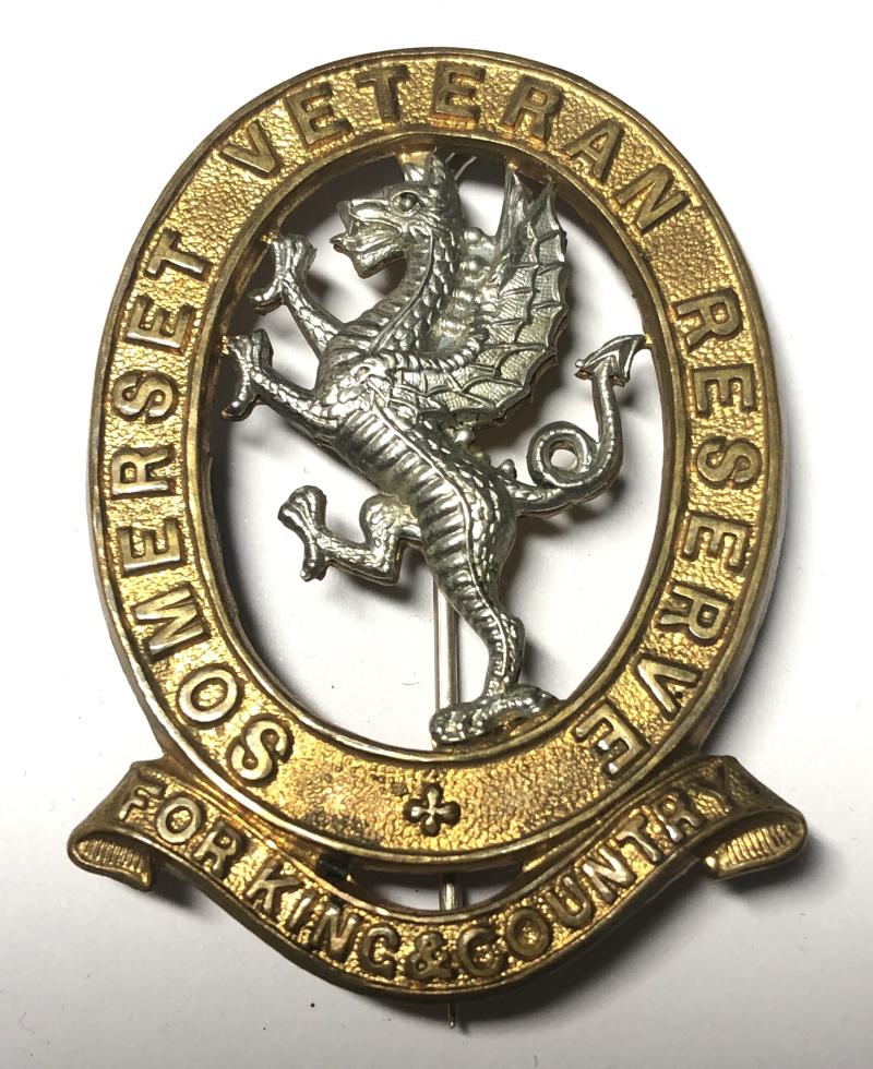 Somerset Veteran Reseve pre WW1 large pin-back badge