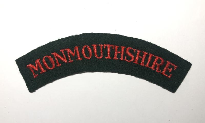 MONMOUTHSHIRE WW2 Welsh shoulder title.