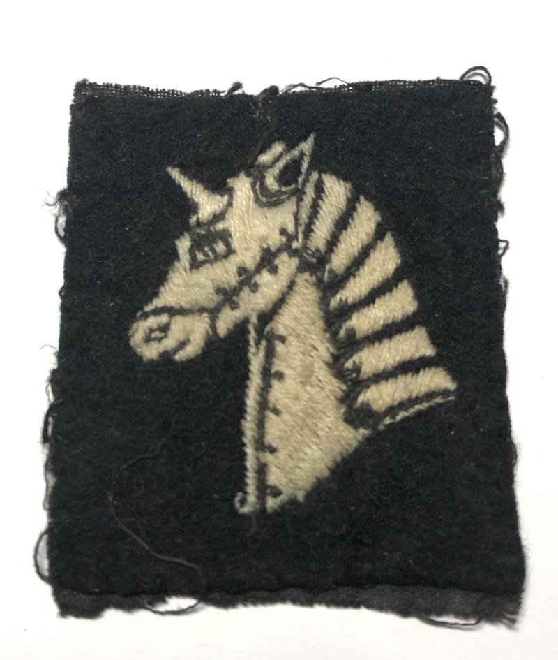 20th Armoured Brigade WW2 cloth formation sign circa 1942-43.