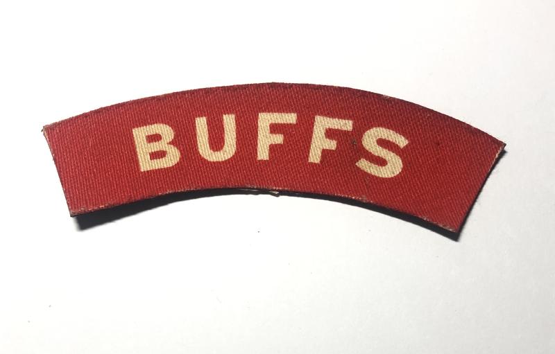 BUFFS WW2 printed shoulder title.