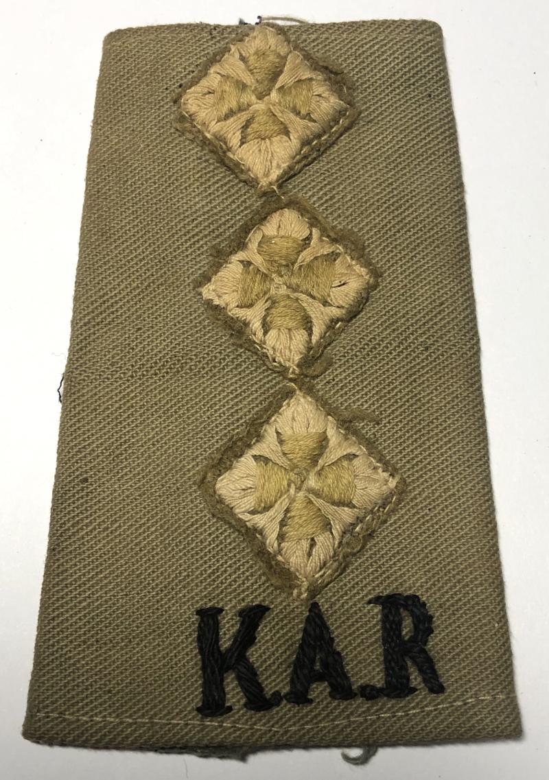 King's African Rifles Captain's rank slide.