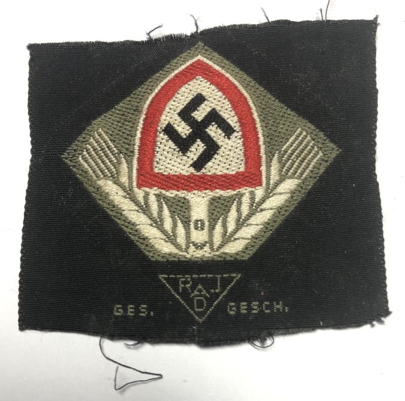 German Third Reich RAD cloth cap badge