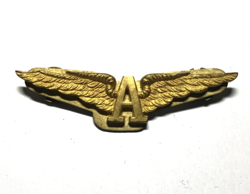 Royal Naval Air Service Attached Officer RNAS cuff wing c.1917.