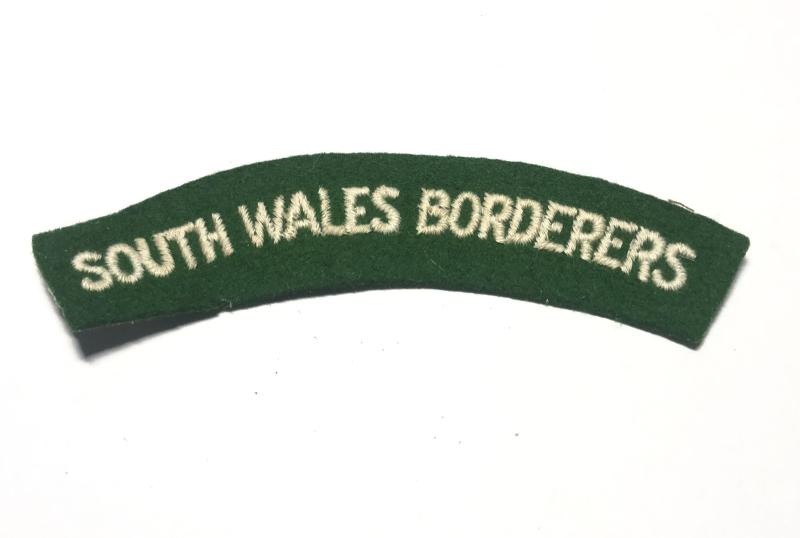 SOUTH WALES BORDERERS shoulder title c. 1955.