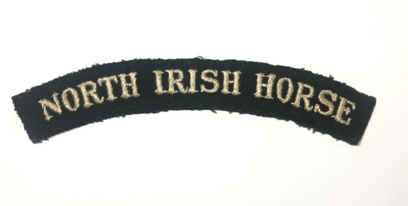 NORTH IRISH HORSE WW2 cloth shoulder title.