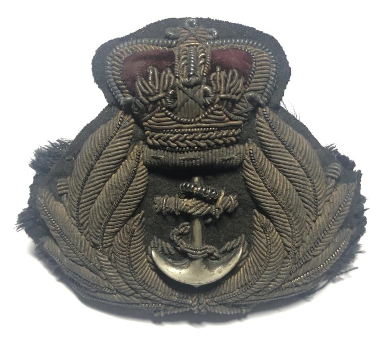 Royal Navy Victorian Officer rare Boer War cap badge.