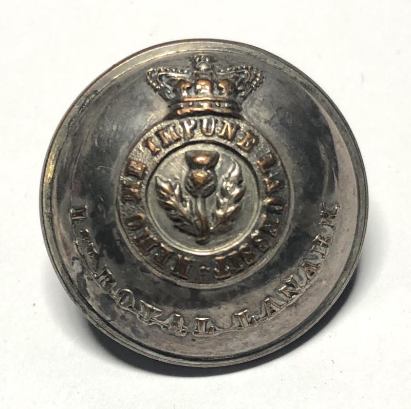 1st Royal Lanark Militia Victorian Scottish Officer’s tunic button c. 1856-81.