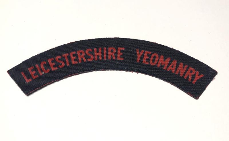 153rd (Leicestershire Yeomanry) Field Regiment Royal Artillery WW2 printed shoulder title.