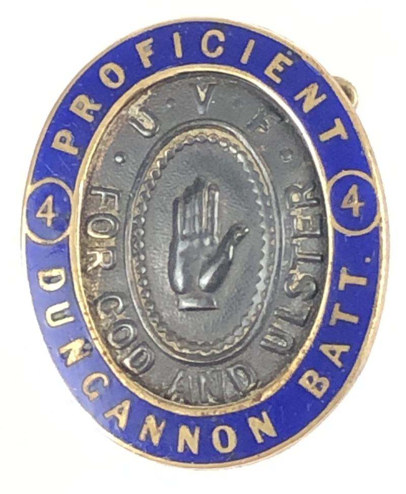 Irish Dungannon Battalion, Tyrone UVF numbered poficiency badge.
