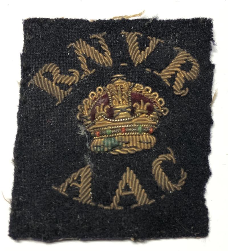 RNAS / AAC WW1 Royal Naval Air Service Anti-Aircraft Corps Petty Officer's bullion badge c. 1916-18.