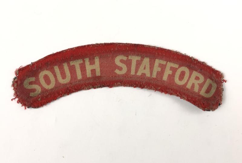 SOUTH STAFFORD WW2 printed shoulder title.