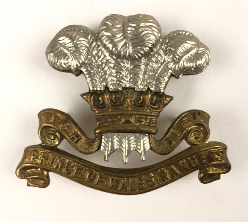 Prince of Wales' Rangers (Prterborough Regiment) post 1936 WW2 Canadian cap badge.